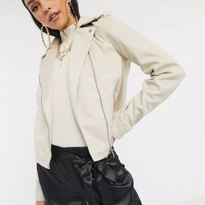 ASOS Tall Suedette Biker Jacket BRAND NEW W TAGS
